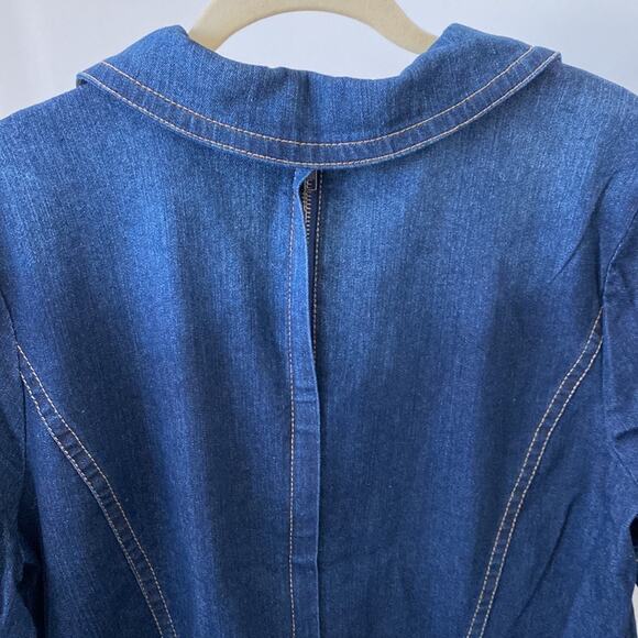 Eloquii Lace Up Denim Dress Size: 16 - Picture 5 of 7
